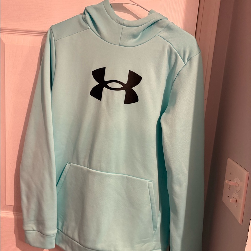 Under Armour Aqua Hoodie with Black Logo